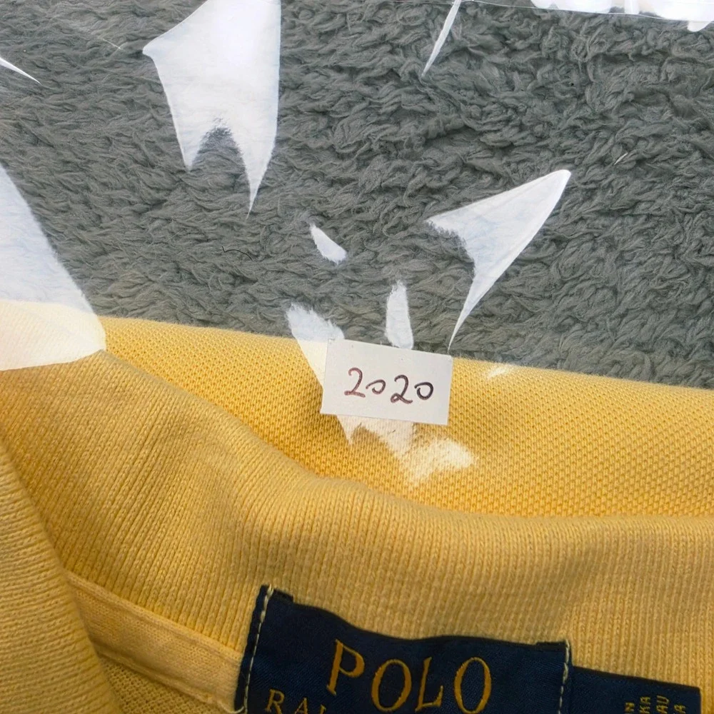 Polo Ralph Lauren Polo Shirt Mens M Yellow Big Pony Classic Fit Short Sleeve 3